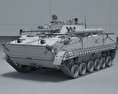 BMP-3 3d model wire render