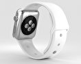 Apple Watch Series 2 38mm Stainless Steel Case White Sport Band Modello 3D
