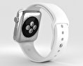 Apple Watch Series 2 42mm Stainless Steel Case White Sport Band 3D-Modell