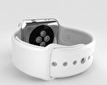 Apple Watch Series 2 42mm Stainless Steel Case White Sport Band 3d model