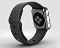 Apple Watch Series 2 38mm Space Black Stainless Steel Case Black Sport Band Modello 3D