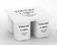 Yogurt cups 3d model