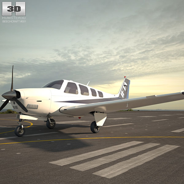 Beechcraft A36 Bonanza 3D-Modell