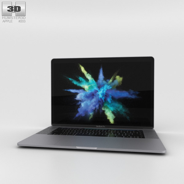 Apple MacBook Pro 15 inch (2016) Space Gray 3D model