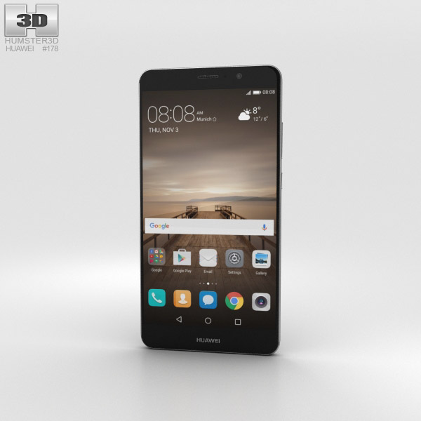 Huawei Mate 9 Space Gray 3D-Modell