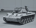 M18驅逐戰車 3D模型 wire render