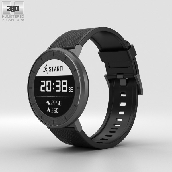 Huawei Fit Grey with Black Band 3D model