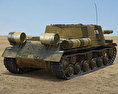 ISU-152 3D-Modell Rückansicht
