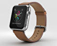 Apple Watch Series 2 38mm Stainless Steel Case Saddle Brown Classic Buckle 3D-Modell