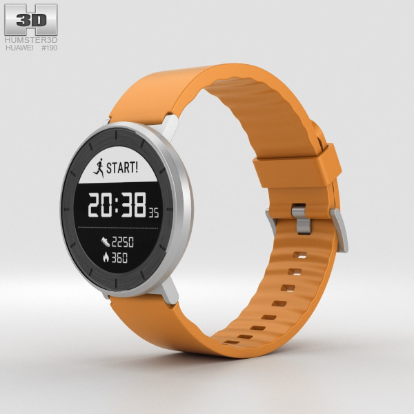 Huawei Fit Silver with Orange Band 3D model