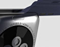 Apple Watch Series 2 42mm Stainless Steel Case Midnight Blue Leather Loop 3D-Modell
