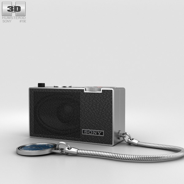 Sony ICR-100 라디오 3D 모델 