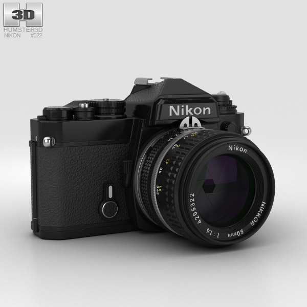 Nikon FE Black 3D model