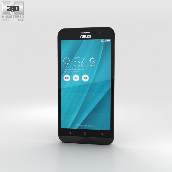 Asus Zenfone Go (ZB500KL) Silver Blue 3D 모델 