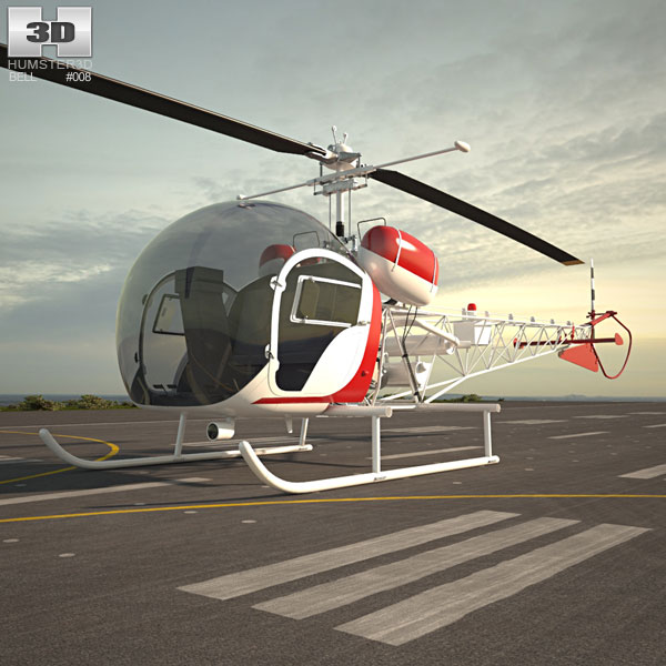 Bell 47 3D 모델 