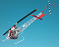 貝爾47直升機 3D模型