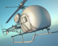 貝爾47直升機 3D模型