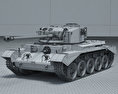 Comet Panzer 3D-Modell wire render