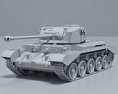 Comet Panzer 3D-Modell clay render