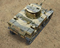 M3斯圖亞特坦克 3D模型 顶视图