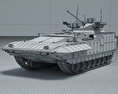 T-15 Armata 3d model wire render