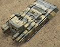 T-15 Armata 3d model top view