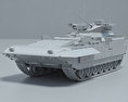T-15 Armata 3d model clay render
