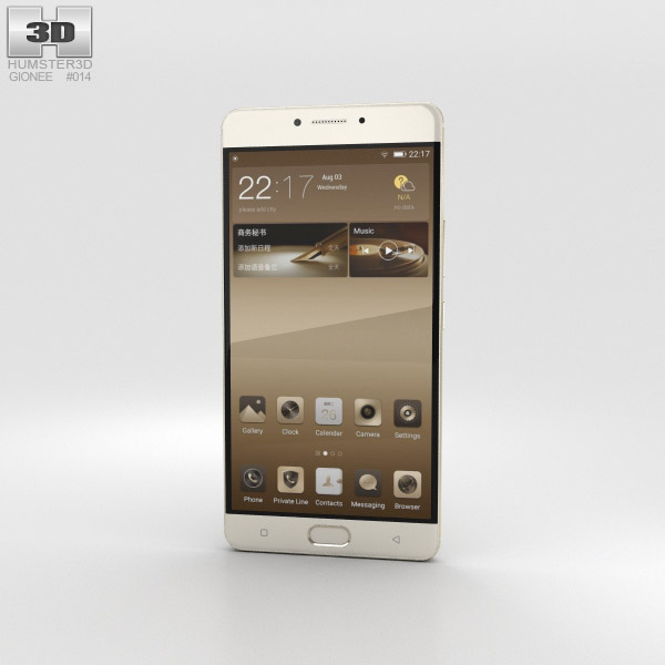 Gionee M6 Champagne Gold 3D 모델 