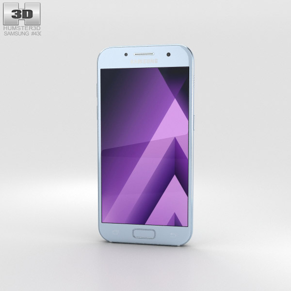 Samsung Galaxy A3 (2017) Blue Mist 3D 모델 