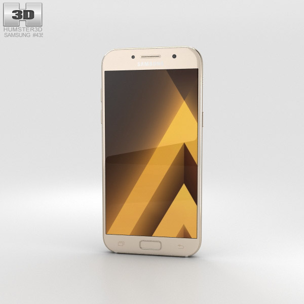 Samsung Galaxy A5 (2017) Gold Sand 3D 모델 