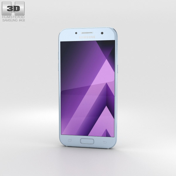 Samsung Galaxy A7 (2017) Blue Mist 3Dモデル