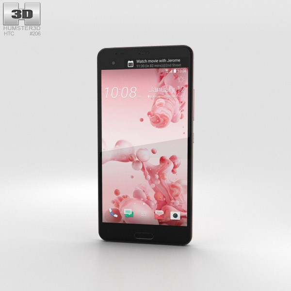 HTC U Ultra Pink 3D-Modell