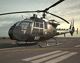 Aerospatiale SA-342 Gazelle 3D 모델 