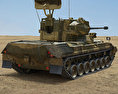 Flugabwehrkanonenpanzer Gepard 3D-Modell Rückansicht