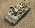 Flugabwehrkanonenpanzer Gepard 3D-Modell Draufsicht