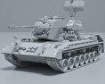 獵豹式防空坦克 3D模型 clay render