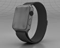 Apple Watch Series 2 38mm Space Black Stainless Steel Case Black Milanese Loop 3D-Modell