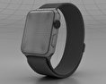 Apple Watch Series 2 42mm Space Black Stainless Steel Case Black Milanese Loop 3Dモデル