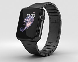 Apple Watch Series 2 38mm Stainless Steel Case Black Link Bracelet 3D model