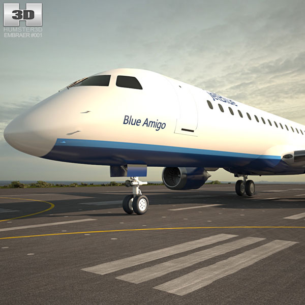 Embraer E190 Modelo 3d