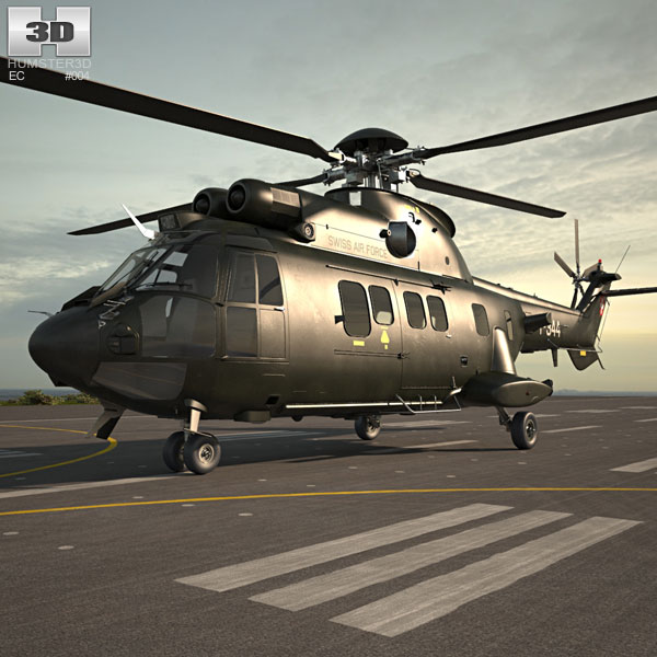 Eurocopter AS532 Cougar 3D model