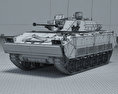 K21歩兵戦闘車 3Dモデル wire render