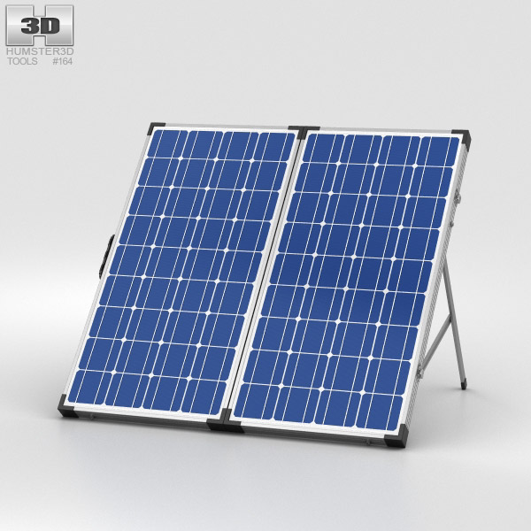Painel solar Modelo 3d