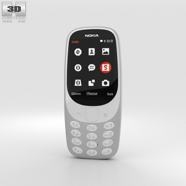 Nokia 3310 (2017) Grey 3D model
