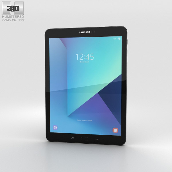 Samsung Galaxy Tab S3 9.7-inch 黑色的 3D模型