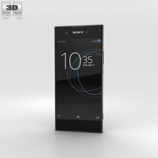 Sony Xperia XA1 黑色的 3D模型