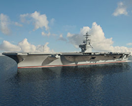 3D model of Nimitz-class aircraft carrier