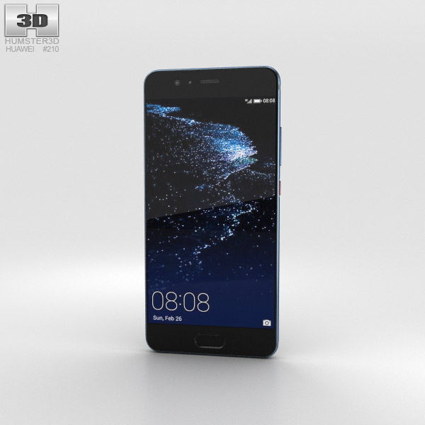 Huawei P10 Dazzling Blue Modello 3D