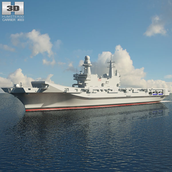 Cavour aircraft carrier 3D model