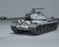 IS-3 3Dモデル wire render